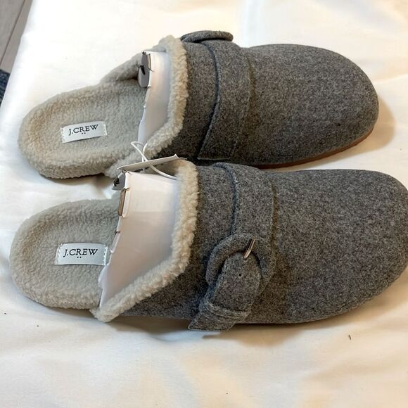J.Crew Cream Fleece Slippers - Picture 2 of 7